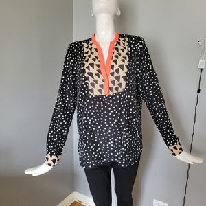 THML Sheer Mixed Print Blouse, GUC, Size M